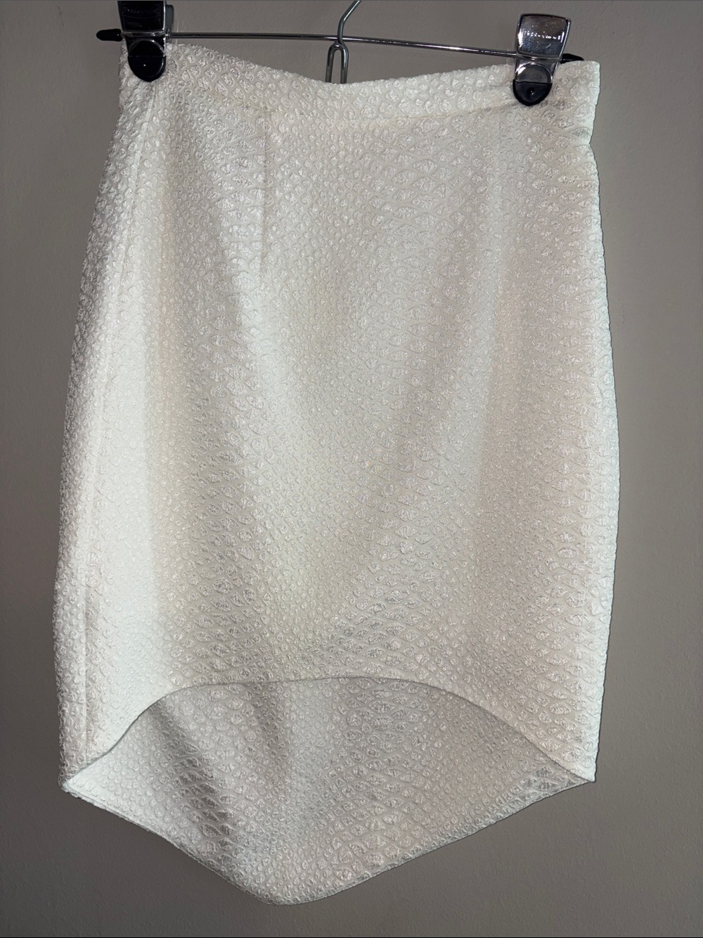 Lumiér by Bariano Women's White Textured High-Low Skirt XS
